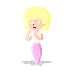 cartoon shocked woman N8