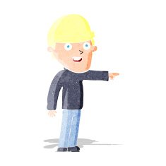 cartoon pointing man N21