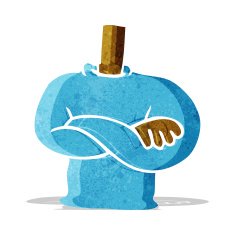cartoon folded arms body