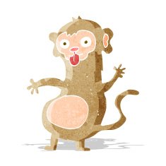 Funny Cartoon Monkey N28
