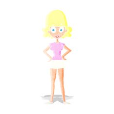 cartoon surprised woman N9