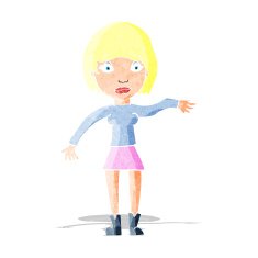 cartoon surprised woman N10