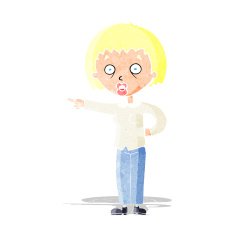 cartoon shocked woman N9
