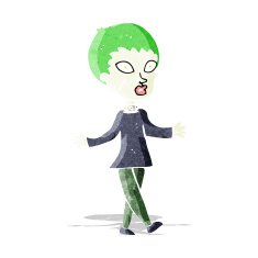 cartoon halloween zombie woman