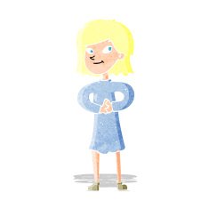cartoon happy woman N12