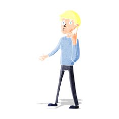 Cartoon Man Asking Question N38