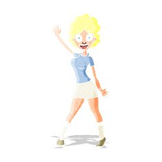 cartoon woman dancing N4