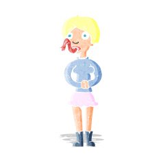 cartoon woman with snake tongue