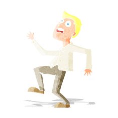 Cartoon Man Panicking N9