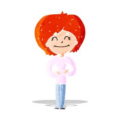 cartoon happy woman N13