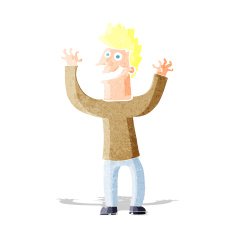 cartoon excited man N29