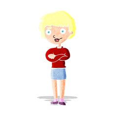 cartoon annoyed woman N7