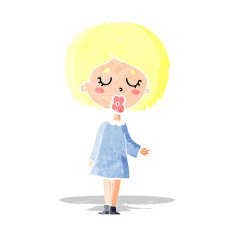 cartoon woman explaining her point N4