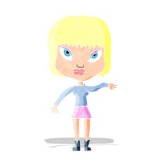 cartoon woman making gesture N5