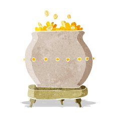 cartoon pot of gold