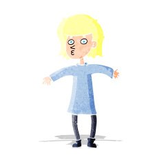 cartoon nervous woman N7