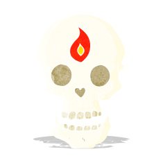 cartoon mystic skull N5