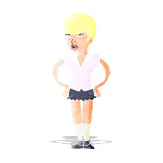 cartoon woman with hands on hips N2