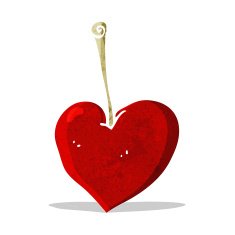 cartoon heart cherry