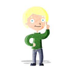 cartoon boy with idea N23