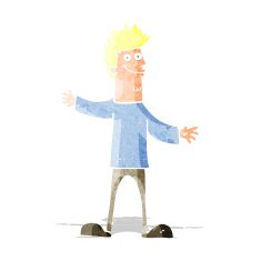 cartoon happy man N28
