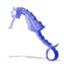 Cartoon Sea Horse N11