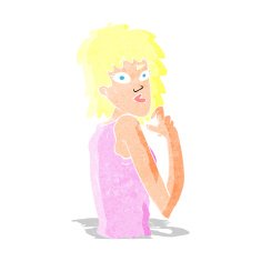 cartoon surprised woman N12
