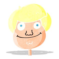 cartoon happy boy's face