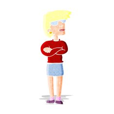 cartoon annoyed woman N8