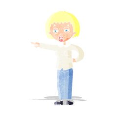 cartoon woman telling off