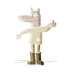 cartoon wolf man N2