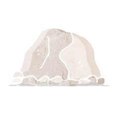 cartoon large rock