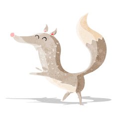 cartoon happy wolf N2