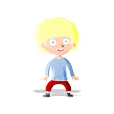 cartoon excited boy N12