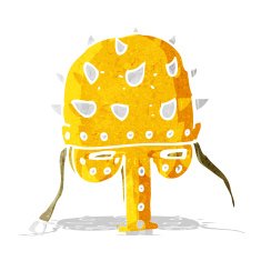 cartoon spiked helmet