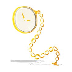 cartoon gold watch