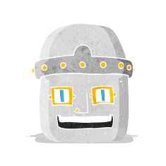 cartoon robot head N15