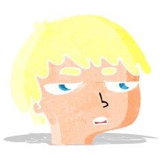 cartoon annoyed boy