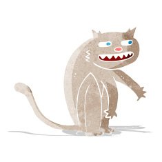 cartoon happy cat N4