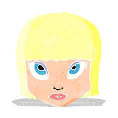 cartoon female face N4