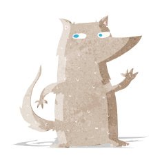 cartoon wolf waving N2