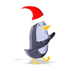 Cartoon Christmas Penguin N20