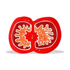 cartoon sliced tomato