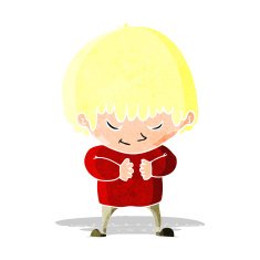 cartoon shy boy N2
