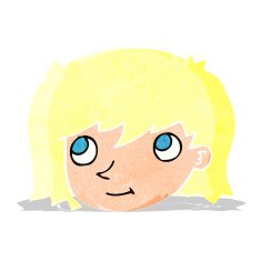 cartoon female face N6