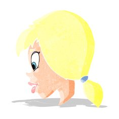 cartoon pretty female face N4