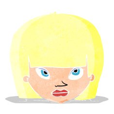 cartoon annoyed woman N9