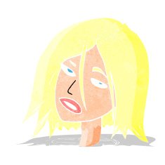 cartoon annoyed woman N10