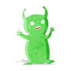 cartoon funny little alien N2