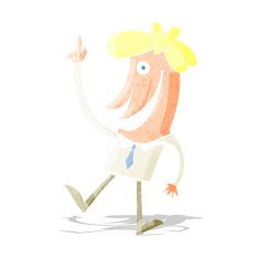 cartoon man with idea N46